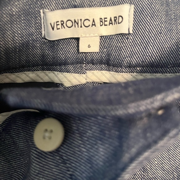 Veronica Beard Aubrie Crop Flare Linen Blend Pants - Picture 10 of 15